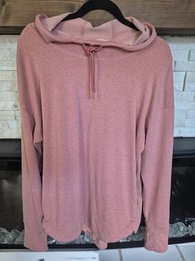Womens DanskinPink Hooded Sweater
